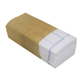 Toalhas de Papel "Zigzag" Branco Debrum 14x14cm (250 Uds)