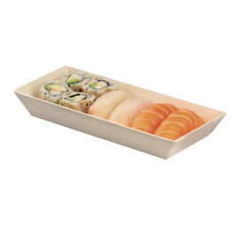 Bandeja de Madeira 21,5x8,5x2,8cm 350ml (100 Uds)