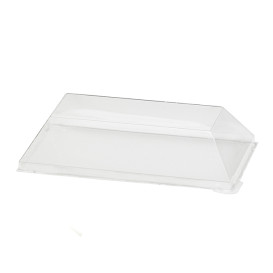 Tampa Plastico PET Transparente 13x6,5cm (25 Uds)