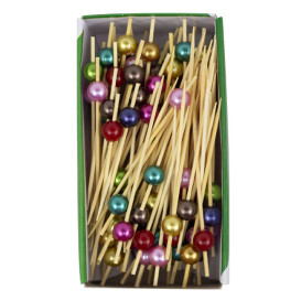 Espetos de Bambu Pérola Sortido 9cm (100 Uds)