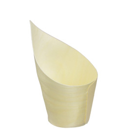 Cone de Madeira Degustação 8cm (50 Uds)