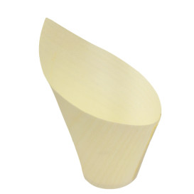 Cone de Madeira Degustação 11cm (50 Uds)