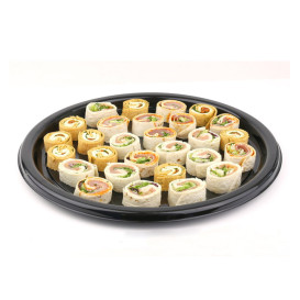 Bandeja Plastico Redonda Preto 30 cm (50 Uds)