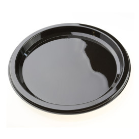 Prato Plastico Redondo Preto 18cm (25 Uds)