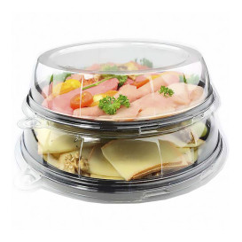 Tampa de Plastico Trasparente Bandeja 30x5cm (5 Uds)