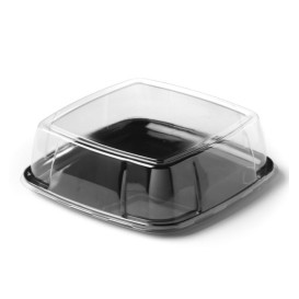 Tampa Plastico Trasparente Bandeja 27x27x8cm (5 Uds)