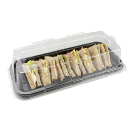 Tampa Plastico Trasp. Bandeja 35x16x8cm (5 Uds)
