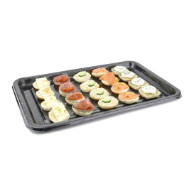 Bandeja Plastico Luxo Retang. Marmore 55x37cm (5 Uds)