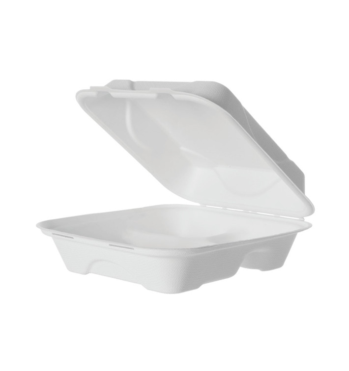 Embalagem Cana-de-açúcar Branco 3C 20x20x7,5cm (50 Uds) Embalagem Cana-de-açúcar Branco 3C 20x20x7,5cm (50 Uds)