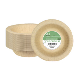 Prato Fundo de Cartão Anti-Gordura Kraft Ø19cm 245g/m² (50 Uds)