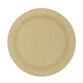 Prato de Cartão Redondo "Radial" Kraft Ø18cm 200gr/m² (650 Uds)