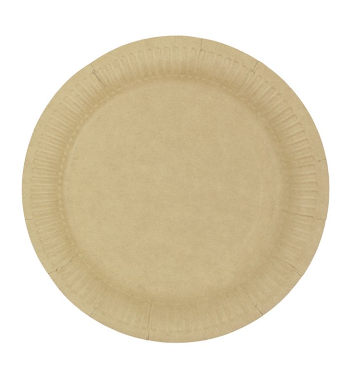 Prato de Cartão Redondo "Radial" Kraft Ø18cm 200gr/m² (650 Uds) Prato de Cartão Redondo "Radial" Kraft Ø18cm 200gr/m² (650 Uds)