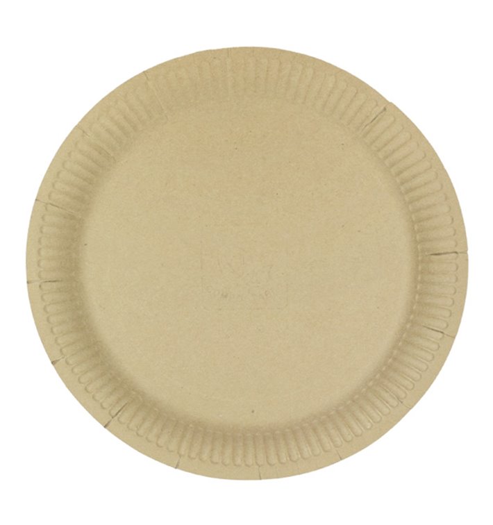 Prato de Cartão Redondo "Radial" Kraft Ø23cm 200gr/m² (50 Uds) Prato de Cartão Redondo "Radial" Kraft Ø23cm 200gr/m² (50 Uds)
