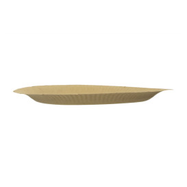 Prato de Cartão Redondo "Radial" Kraft Ø23cm 200gr/m² (50 Uds)
