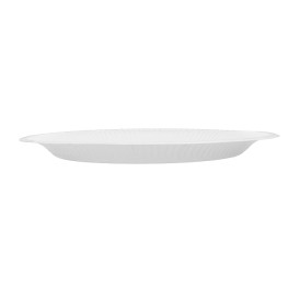 Prato de Cartão Redondo "Radial" Branco Ø23cm 200gr/m² (650 Uds)