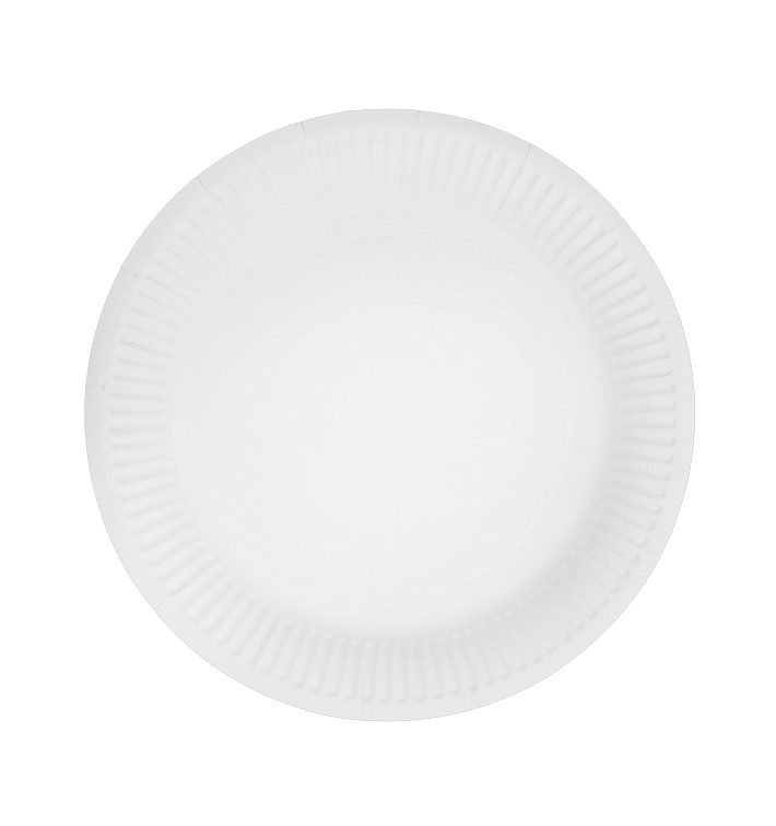 Prato de Cartão Redondo "Radial" Branco Ø18cm 200gr/m² (650 Uds) Prato de Cartão Redondo "Radial" Branco Ø18cm 200gr/m² (650 Uds)