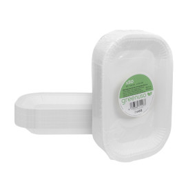 Bandeja de Cartão Anti-Gordura Branco 15x23cm 250g/m² (750 Uds)