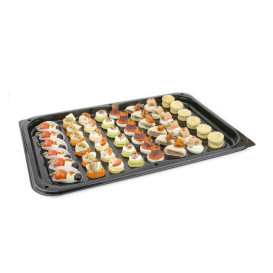 Bandeja Plastico Tapa Preto 55x37cm (25 Uds)