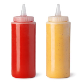 Frascos para Molhos Plastico Translúcido 360ml (6 Uds)