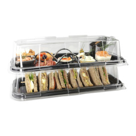 Tampa Plastico Trasp. Bandeja 35x16x8cm (5 Uds)