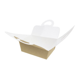 Caixa TakeAway com alça Kraft 12x9x5cm (25 Uds)