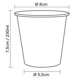 Copo Reutilizável Econômico PS Bicolor Verde Lima 230ml (30 Uds)