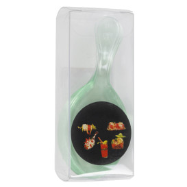 Colher Plastico Degustação Water green 10,3cm (144 Uds)