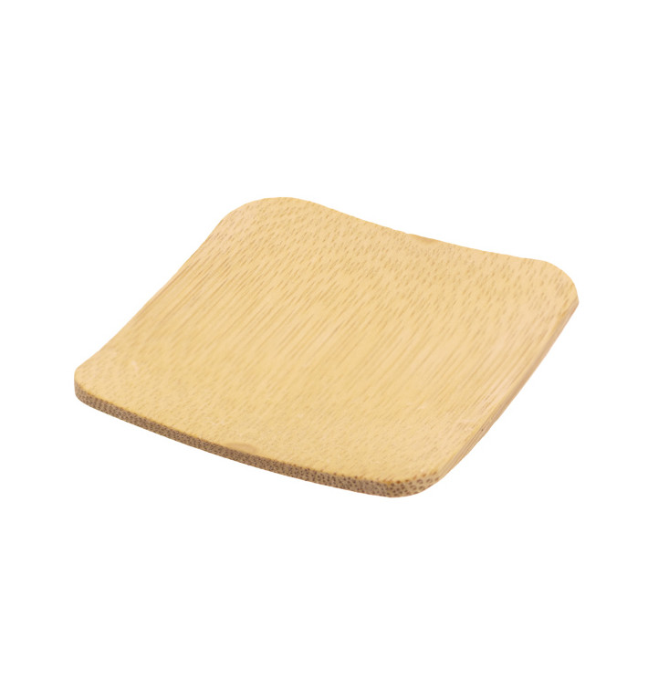 Prato Degustação de Bambu 6x6cm (12 Uds) Prato Degustação de Bambu 6x6cm (12 Uds)