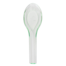 Colher Plastico Degustação Transparente 12,4cm (12 Uds)
