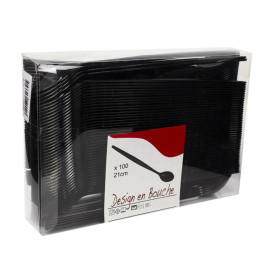 Colher de Gelado de PS Preta 21cm (1.200 Uds)