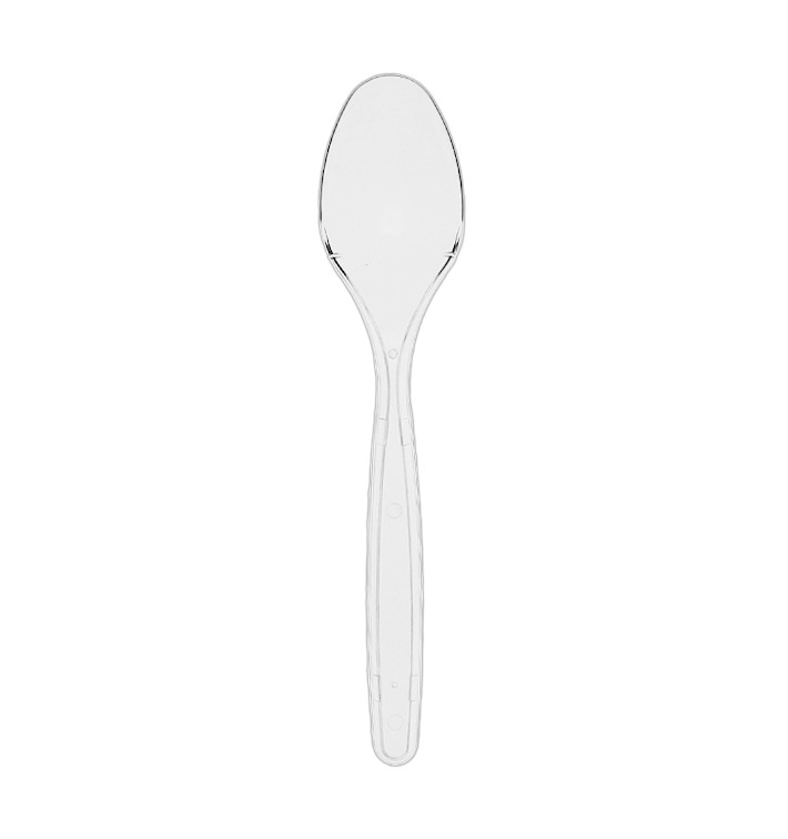 Colher de plástico PS Reutilizável Preta 18cm (20 Uds) Colher de plástico PS Reutilizável Preta 18cm (20 Uds)