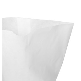 Saco de Papel Cilíndrico com Base Hexagonal Branco 17x22cm (50 Uds)