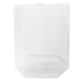 Saco de Papel Cilíndrico com Base Hexagonal Branco 17x22cm (50 Uds)