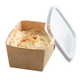 Tampa PP para Saladeira Deli2Go Kraft 10,8x8,2cm (20 Uds)