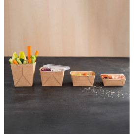 Tampa PP para Saladeira Deli2Go Kraft 10,8x8,2cm (20 Uds)