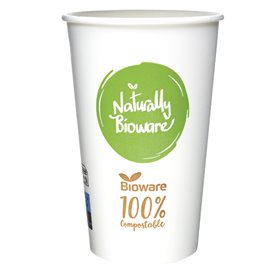 Copo de Cartão Bioware® Ø9,0cm 540ml (50 Uds)
