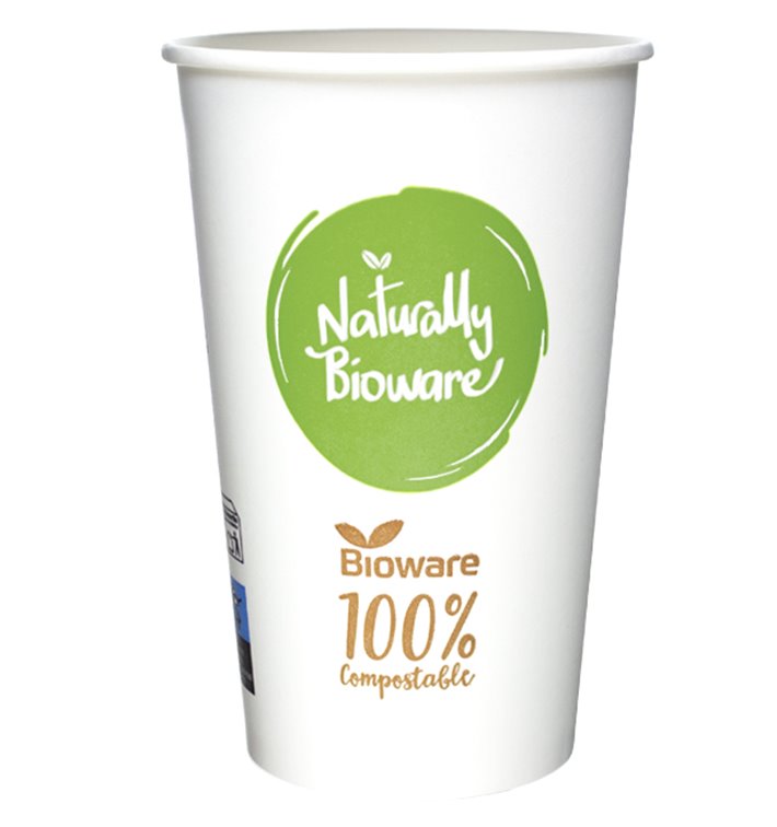 Copo de Cartão Bioware® Ø9,0cm 540ml (50 Uds) Copo de Cartão Bioware® Ø9,0cm 540ml (50 Uds)