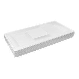 Bandeja Cana-de-açúcar Bagaço Branco 26x13cm (200 Uds)