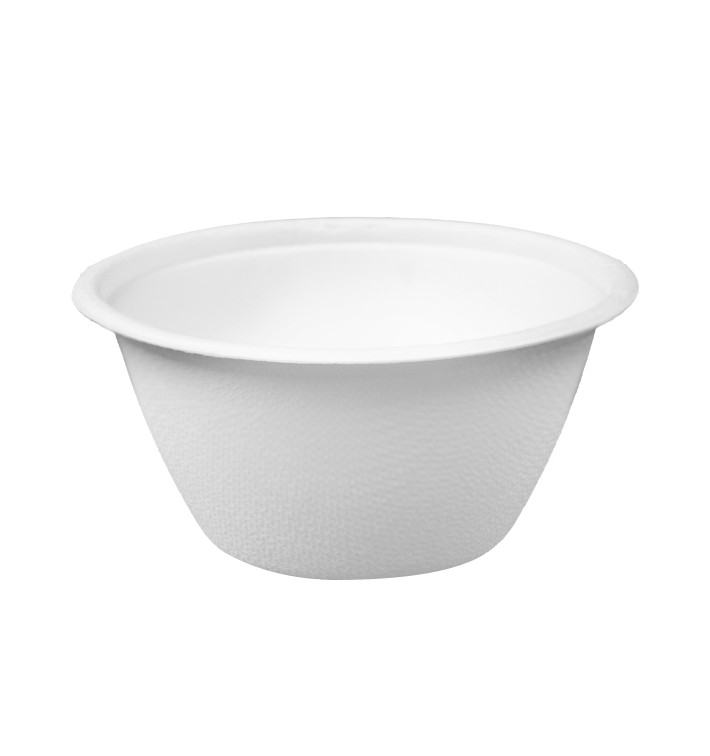 Tigela de Cana-de-Açúcar Branca 180ml Ø9,5cm (50 Uds) Tigela de Cana-de-Açúcar Branca 180ml Ø9,5cm (50 Uds)