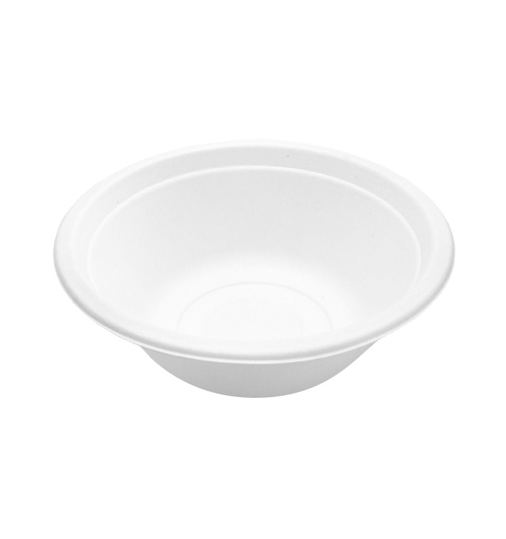 Tigela de Cana-de-Açúcar Branca 350ml Ø13,5cm (500 Uds) Tigela de Cana-de-Açúcar Branca 350ml Ø13,5cm (500 Uds)