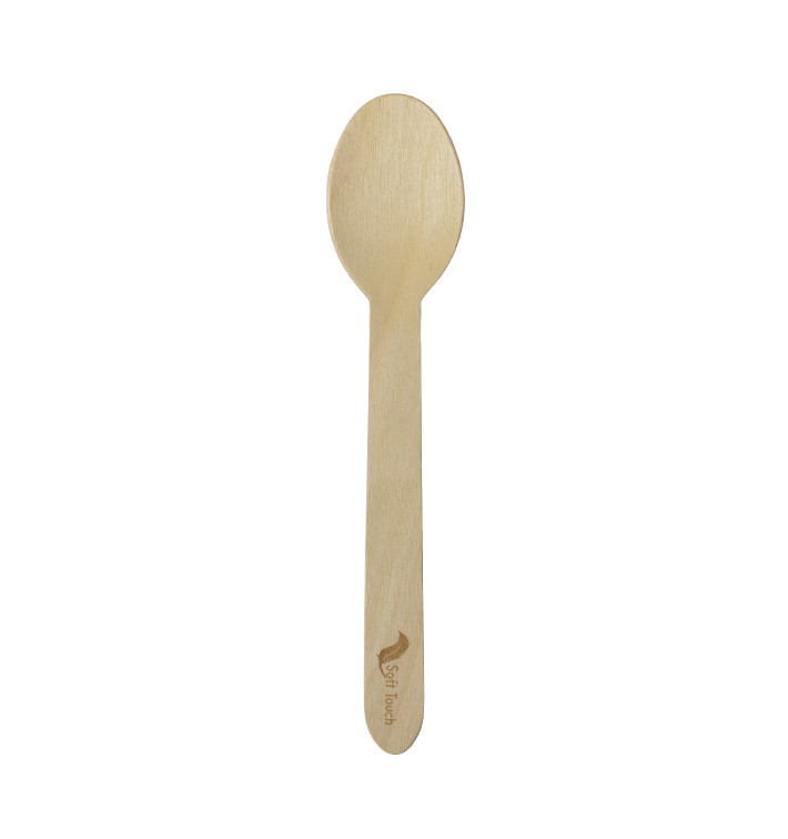 Colher de Madeira “Soft” 16cm (100 Uds) Colher de Madeira “Soft” 16cm (100 Uds)