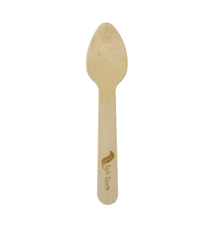 Colher de Madeira “Soft” 11cm (100 Uds) Colher de Madeira “Soft” 11cm (100 Uds)