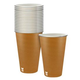 Copo de Cartão Plastic Free 12 Oz/360ml "Caramelo" Ø8cm (1.000 Uds)