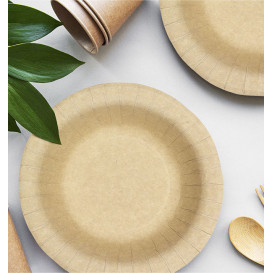 Prato Fundo de Cartão Anti-Gordura Kraft Ø19cm 245g/m² (50 Uds)