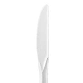 Faca Compostável CPLA Branco 18cm (50 Uds)