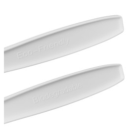 Faca Compostável CPLA Branco 18cm (50 Uds)