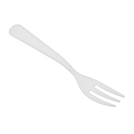Garfo Compostável Reutilizável CPLA Branco 10cm (100 Uds)