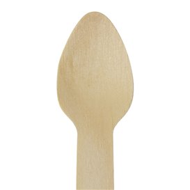 Mini Colher de Madeira “Soft” 7,5cm (100 Uds)