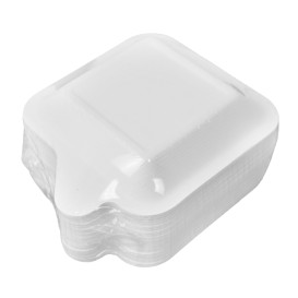 Prato Aba Cana-de-açúcar Branco 11x11cm (50 Uds)