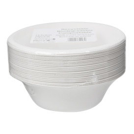 Tigela de Cana-de-Açúcar Branca 350ml Ø13,5cm (25 Uds)